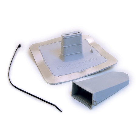 Super Anchor Safety ARS Series EPDM Flashing + Stem Cover Gray + Tether Strap. Retail Package 2810